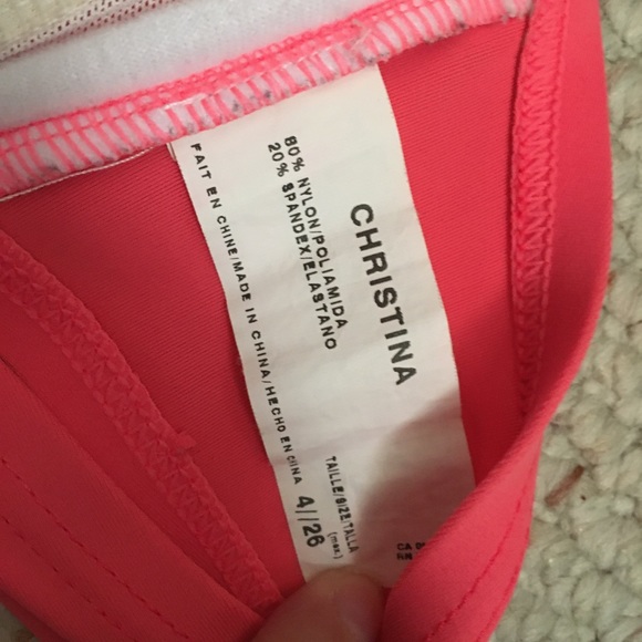 🌸 Neon Pink / Coral Bandeau Bikini top - Picture 3 of 3